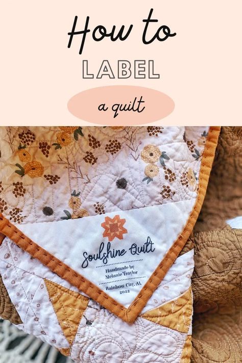 Quilt Tips And Tricks, Quilt Tags, Quilt Label Ideas, Quilting Labels, Personalized Quilt Labels, Embroidered Quilt Labels, Quilting Binding, Quilt Diy, Neutral Baby Quilt