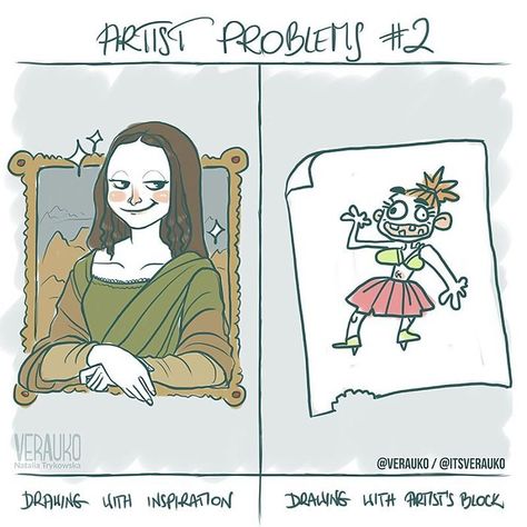 29 Funny Comics By Polish Artist Verauko Types Of Artists Funny, About The Artist Drawings, Artists Memes Funny, Art Jokes Artists Funny, Artist Problems Funny, Artist Joke, Relatable Art, Batman Doodle, Artist Things