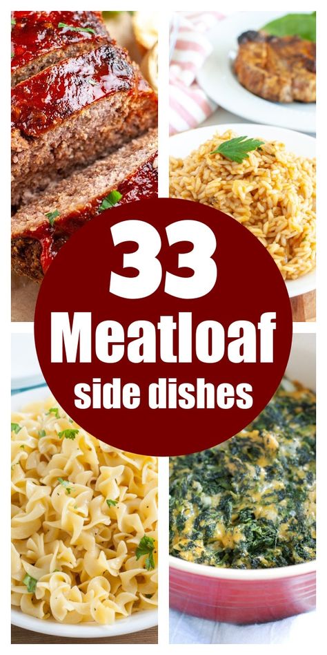 Make meatloaf night special with one of these delicious meatloaf sides. With this variety of meatloaf side dishes, there is sure to be a meatloaf side dish idea for you. Everything from potatoes, veggies, rolls, and soup, this list has it all. Meatloaf Meals Sides Dinners, What Goes Good With Meatloaf, Meat Loaf Sides, Meatloaf Meals Sides, Meatloaf Dinner Ideas Sides, Meatloaf Sides Dishes, What Goes With Meatloaf, Sides For Meatloaf, Pasta Side Dishes Easy