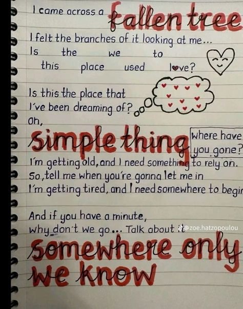 Lyrics On Notebook, Music Lyrics Drawings, Lyric Drawings, Writing Lyrics, Song Art, Writing A Love Letter, Journal Inspiration Writing, Bullet Journal Ideas Templates, Love Scrapbook