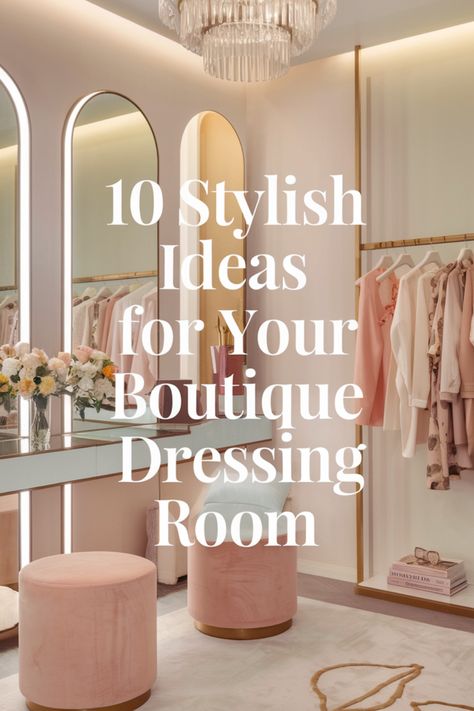 Elevate your dressing room with these 10 stylish ideas. From statement lighting to luxe mirrors and cozy seating, create a boutique-inspired haven you’ll love. Bedroom Turned Dressing Room, Makeup And Dressing Room Ideas, Glam Closet Room, Dressing Room With Couch, Romantic Closet Ideas, Best Dressing Room Design, Neutral Dressing Room Ideas, Closet Cute Aesthetic, Open Dressing Room Ideas