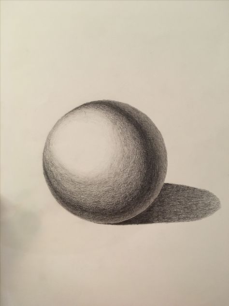 Circle Shadow Drawing, Shading A Sphere, Drawing Sphere, Shadow Circle, Shaded Sphere Drawing, Circle Shading Drawing, Sketch Shadow Shading, Basic Shading Drawing, Shaded Sphere