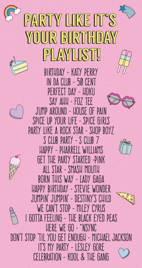 Birthday Playlist, 17. Geburtstag, Sweet Sixteen Birthday Party Ideas, 17th Birthday Ideas, Sweet 17, Fest Temaer, Party Playlist, Cute Birthday Ideas, Birthday Party For Teens