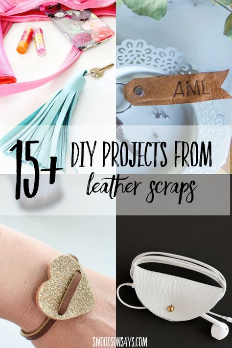 Uses For Leather Scraps, Projects With Leather Scraps, Crafts With Leather Sheets, Faux Leather Gifts, Quick Leather Crafts, Faux Leather Scrap Projects, Ideas For Leather Scraps, Leather Offcut Projects, Leather Pieces Ideas