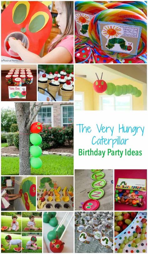 Diy Hungry Caterpillar, Hungry Caterpillar Birthday Invitations, Hungry Caterpillar Cupcakes, Hungry Caterpillar Food, The Very Hungry Caterpillar Birthday, Very Hungry Caterpillar Birthday Party, Hungry Caterpillar Activities, Very Hungry Caterpillar Party, Caterpillar Birthday