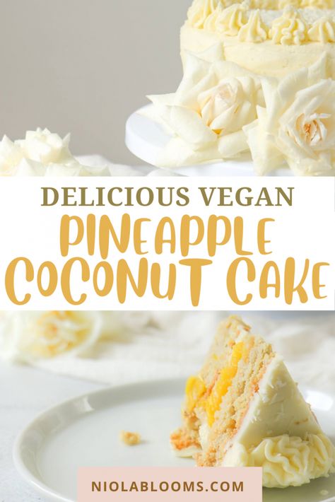 Vegan Pineapple Recipes, Vegan Pina Colada, Pineapple Coconut Cake, Vegan Coconut Cake, Coconut Pineapple Cake, Cake Pineapple, Pineapple Cake Recipe, Gluten Free Dairy Free Dessert, Pineapple And Coconut