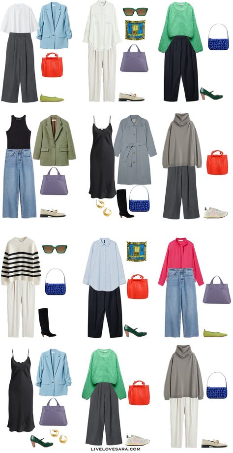 How to Build a Spring Capsule Wardrobe in a Cool Tone Palette - livelovesara Cool Tone Palette, Capsule Wardrobe Casual, Colorful Wardrobe, Colour Combinations Fashion, Cooler Style, Capsule Wardrobe Outfits, Classic Style Outfits, Color Trends Fashion, Spring Capsule