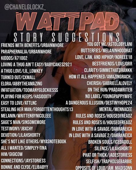 Good Wattpad Story Names, Wattpad Stories Suggestions, Wattpad Reading List Names Ideas, Good Books To Read On Wattpad, Must Read Wattpad Books, Watt Pad Recommendations, Books To Read Wattpad, Wattpad Book Suggestions, Black Love Wattpad Books