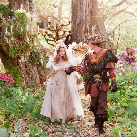 An image from the exquisite "Royal Faerie and Elf Wedding" photoshoot (conceptualized by event designer Tricia Fountaine and photographed by Elizabeth Messina) Faerie Wedding, Enchanted Forest Wedding Theme, Midsummer Nights Dream Wedding, Pagan Wedding, Forest Theme Wedding, Enchanted Forest Wedding, Fairy Wedding, Pretty Princess, Woodland Fairy