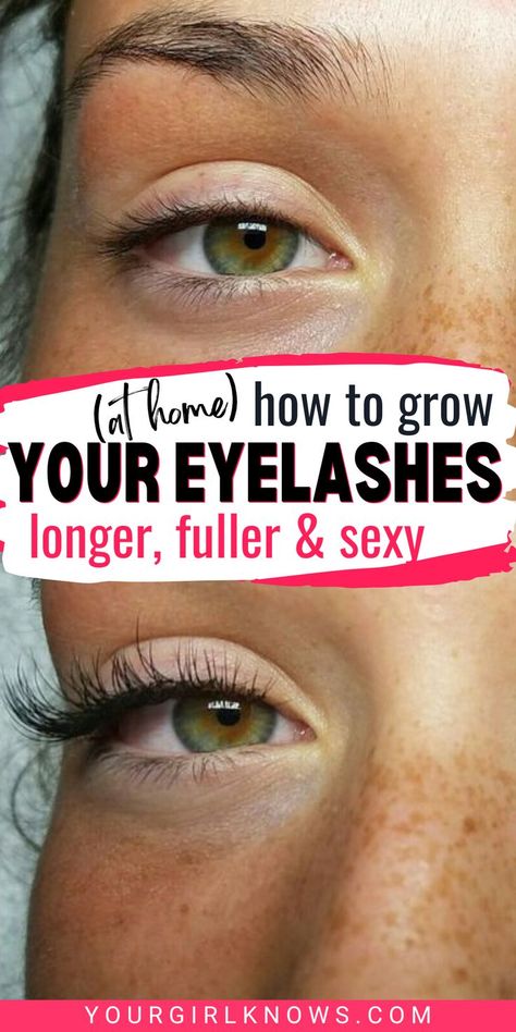 Do you want longer, thicker eyelashes? You're not alone! We all would love to have fuller lashes. Luckily, there are some things you can do to help grow lashes naturally. Check out these tips and start seeing results! How To Get Long And Thick Eyelashes, Long Eyelashes Serum, Eyelash Growth Diy Homemade, Eye Lash Growth Tips, How To Thicken Eyelashes, How To Grow Eyelashes Fast, How To Have Longer Eyelashes, How To Grow Your Lashes Naturally, Growing Eyelashes Naturally