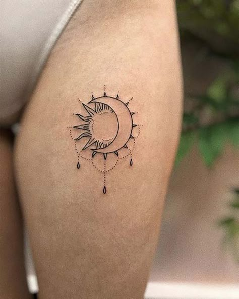 Sun And Moon Tattoo Ideas, Moon Tattoo Ideas, Moon Sun Tattoo, Sun Tattoo Designs, Sun And Moon Tattoo, Mystical Tattoos, Moon Tattoo Designs, Sun Tattoos, Inspiration Tattoos