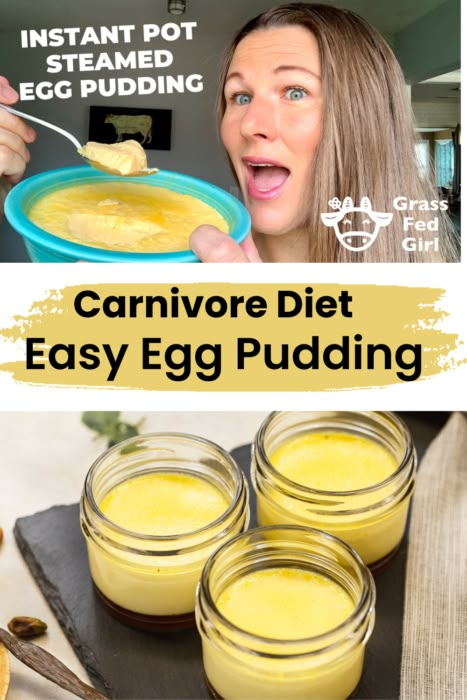 Steamed Egg Pudding, Instant Pot Custard, Carnivore Egg Pudding, Carnivore Smoothie Recipes, Carnivore Diet Recipes Instant Pot, Egg Custard Carnivore, Instant Pot Egg Custard, Carnivore Egg Drop Soup, Carnivore Egg Custard Recipes