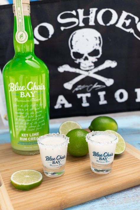 Key Lime Shots, Blue Chair Bay Rum Recipes Key Lime, Blue Chair Key Lime Rum Recipes, Blue Chair Bay Key Lime Rum Recipes, Key Lime Pie Shot, Blue Chair Bay Rum Recipes, Beachy Drinks, Rum Shots, Key Lime Margarita