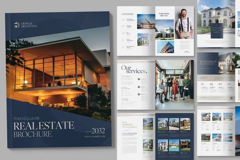 Real Estate Brochure Template, Print Templates ft. brochure & real - Envato Best Brochure Design, Real Estate Brochure, Real Estate Marketing Strategy, Brochure Design Templates, Property Investor, Investment Properties, Real Estate Investment, Open Houses, Real Estate Sales