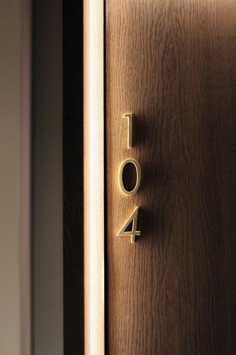 H10 Casa Mimosa, Barcelona, 2016 - Tarruella Trenchs Studio Industrial Boutique, Hotel Corridors, Reception Hotel, Room Signage, Hotel Signage, Door Signage, Lobby Hotel, Hotel Corridor, Hotel Hallway