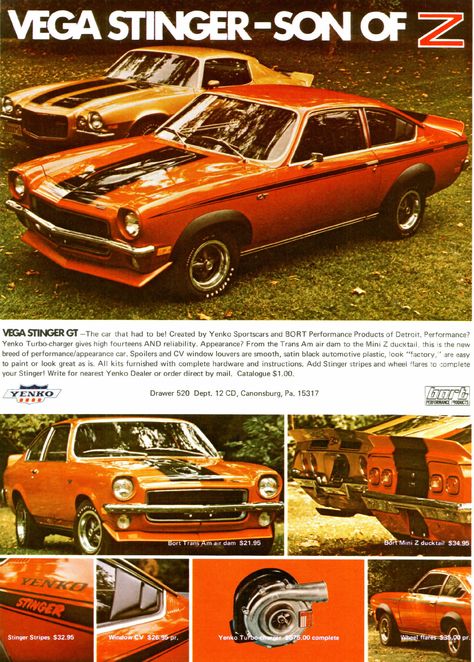 Don Yenko,Chevrolet Vega Stinger GT,1971-72 | David Rider | Flickr Muscle Car Ads, Chevy Vega, Chevrolet Vega, Automobile Advertising, Gm Car, Vintage Muscle Cars, Cars Muscle, Car Advertising, Us Cars