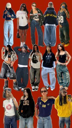 Baggy Streetwear Women, 90s Streetwear Aesthetic, 90s Street Style, Ahs Style, Street Style Outfits Casual, 2000s Streetwear, Thrift Inspo, Thrifted Outfits, Outfit Inspo Casual