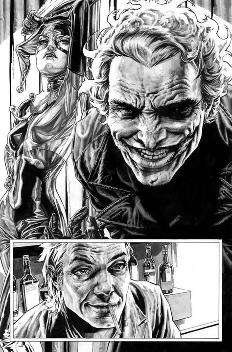 Joker Y Harley Quinn, Lee Bermejo, Comic Book Drawing, Joker Artwork, Bd Art, Royal Couple, Dc Villains, Joker Art, Comic Book Pages