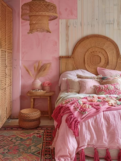 Anthropology Bedroom, Bohemian Bedroom Inspiration, Bohemian Bedroom Design, Fun Bedroom, Whimsical Bedroom, Deco Rose, Dream House Rooms, Bohemian Bedroom, Room Makeover Bedroom