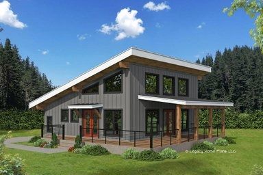 Houseplans Blog - Houseplans.com Loft Homes, Small Modern House, Small Modern House Plans, Small House Layout, Small Modern Home, Modern Ranch, House Layout Plans, House Layout, Shed Roof