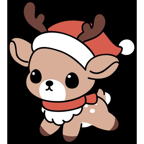 Cute Christmas Drawing Ideas Animals, Christmas Themed Drawing Ideas, Reindeer Easy Drawing, Christmas Kawaii Drawing, Cute Christmas Animals Drawings, Cute Santa Drawing, Things To Draw In Sketchbook, Cute Reindeer Drawing, Christmas Animals Drawing