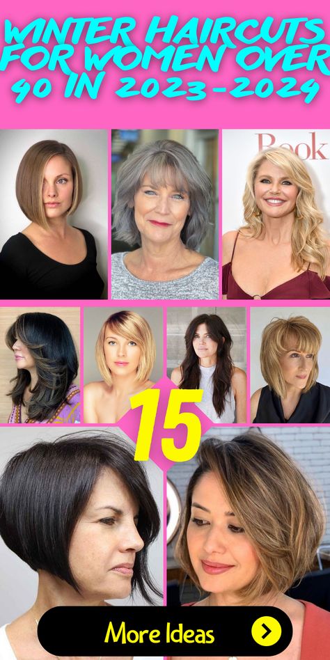 Embrace a new look with winter haircuts over 40 in 2023-2024. From sassy bobs to elegant pixie cuts, there's a style for every middle-aged woman looking to refresh her appearance. Explore medium-length layered options that add volume to fine hair, or go for a chic long blonde hair style that's popular this season. It's never too late to rock a new hairstyle and feel fabulous! Cool Haircuts For Women, Winter Haircut, Winter Haircuts, Layered Pixie Cut, Haircuts For Women With Bangs, Bob Haircuts For Black Women, Haircuts For Women Over 40, Haircut Ideas For Women, Over 40 Hairstyles