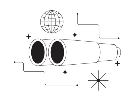 Binocular Illustration, Binoculars Drawing, Binoculars Illustration, Utah City, Shape Animation, Concept Sketches, Outline Illustration, Food Storage Bags, Calendar 2024