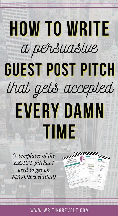 To write a guest blog post, you NEED to create a badass pitch. This post shows you EXACTLY how + pitch templates that landed me on MAJOR sites. Check it out! :) Make Money Writing, Freelance Writing Jobs, Guest Blogging, Writing Jobs, Freelance Writing, Work Inspiration, Guest Post, Blog Marketing, Guest Posting