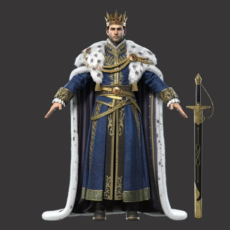 ArtStation - King King Outfit Royal Aesthetic, King Outfits Royal, King Dress, King Drawing, King Costume, King Outfit, Old King, King Design, Royal King