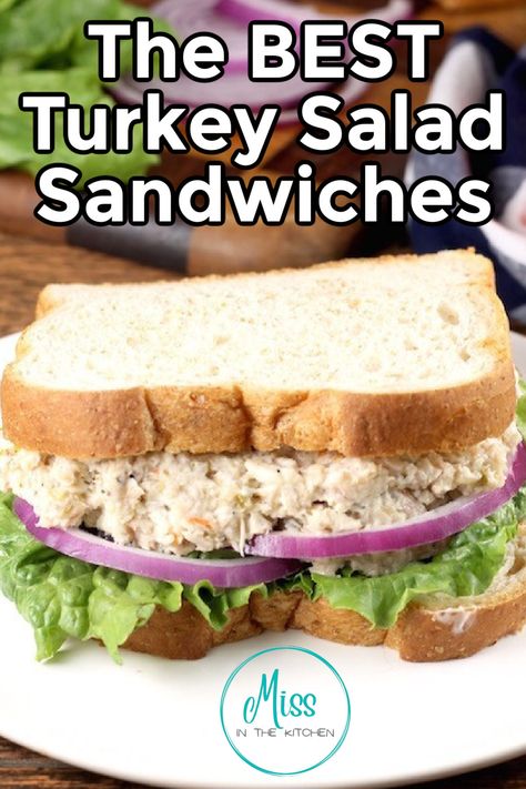 Turkey Spread Recipe, Leftover Turkey Salad Sandwiches, Easy Turkey Salad Recipe, Turkey Breast Sandwich Recipes, Turkey Sandwiches Ideas, Turkey Salad Sandwich Recipe, Chopped Turkey Sandwiches, Turkey Sandwich Recipes Cold, Turkey Salad Recipe Leftover