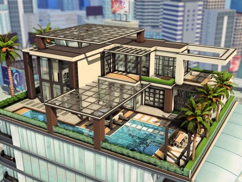 Sims 4 3 Bedroom Apartment, Sims 4 San Myshuno Penthouse, Sims 4 Build Cc Living Room, Torendi Tower Penthouse Sims 4, Penthouse Exterior Design, Cc Lots Sims 4, Sims 4 Loft Apartment, Sims 4 Luxury Apartment, Sims 4 Penthouse Ideas