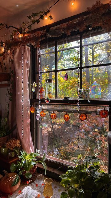 Witchy Window Decor, Witchy Farmhouse, Witchy Home Aesthetic, Dreamy Room, Maximalism, Dream Room Inspiration, Dream Apartment, Dream House Interior, Cozy Room