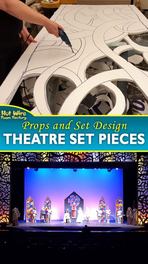 The Dorman High School Technical Theatre Students built and carved out several set pieces and props out of foam for productions of Shrek the Musical and the Wizard of Oz. #setdesign #theatersets #propdesign #propsandbackdrops #foamprops Diy Stage Set Design, The Secret Garden Musical Set Design, Anything Goes Set Design, 2023 Stage Design, Fairy Tale Set Design, Set Ideas Stage, Pippin Set Design, Musical Theatre Set Design, High School Set Design