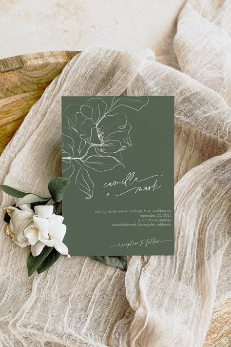 Excited to share this item from my #etsy shop: Botanical Floral Minimalist Wedding Invitation Template, Modern Editable Invitation, Green Minimalist Wedding Invitation Template Download #green #wedding #white #minimalist #weddinginvitation #weddingtemplate #botanicaltemplate #floralinvitation #bohowedding Green Minimalist Wedding, Simple Wedding Cards, Floral Minimalist, Green Invitations, Green Minimalist, Computer Editing, Minimalist Wedding Invitation, Simple Elegant Wedding, Floral Save The Dates