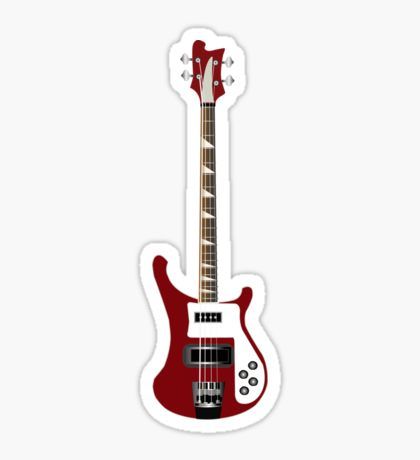 Bass Guitar Stickers, Guitar Cake Topper Printable, Festa Rock Roll, Bass Sticker, Stickers Rock, Guitar Stickers, Aesthetic Grunge Tumblr, Scrapbook Printing, Cute Laptop Stickers