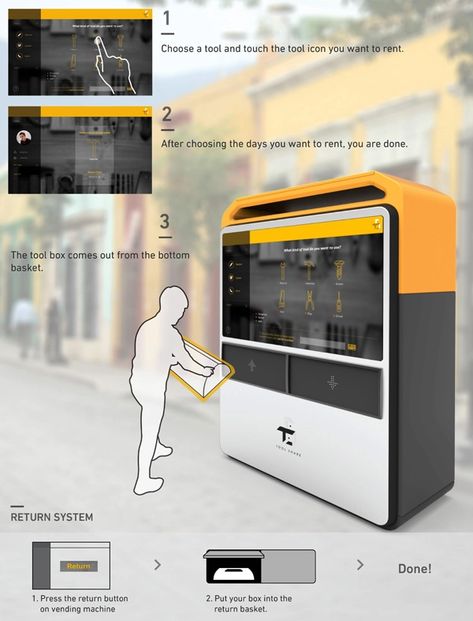 Vending Machine Design, Locker Designs, Kiosk Design, Sharing Economy, Container Design, Trash Bins, Yanko Design, Vending Machine, Machine Design