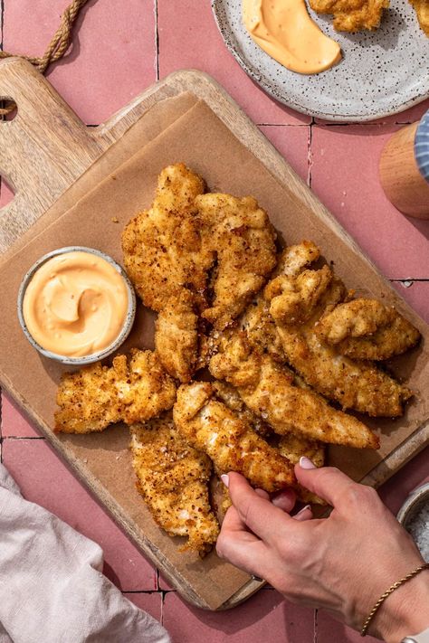 Easy Gluten Free Chicken Tenders Baked Chicken Tenders Gluten Free, Chicken Tenderloin Recipes Gluten Free, Gluten Free Chicken Cutlets, Gf Chicken Tenders, Gluten Free Chicken Strips, Chicken Tenders Crockpot, Gluten Free Chicken Fingers, Pan Fried Chicken Tenders, Gluten Free Chicken Tenders