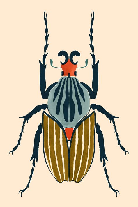 Peach Background, Bug Art, Beetle Bug, Beautiful Bugs, Insect Art, Arte Animal, Wassily Kandinsky, Gustav Klimt, Beetles