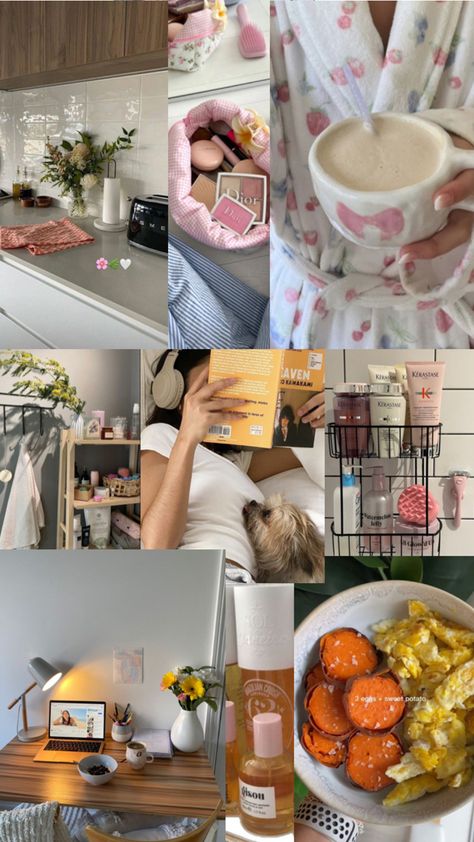 Morning Routine 🌷 Water In Glass, Motivation Boards, Romanticing Life, August Aesthetic, Becoming My Best Self, Pretty Lifestyle, Morning Routine Aesthetic, Aesthetic Morning Routine, Good Aesthetic