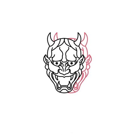 Tattoo oni mask dövme maske şeytan maskesi Tattoo Idea, Flash Tattoo, Tattoo Inspo, Line Drawing, Body Art, Piercings, Tattoo Designs, Flash, Tattoo Ideas