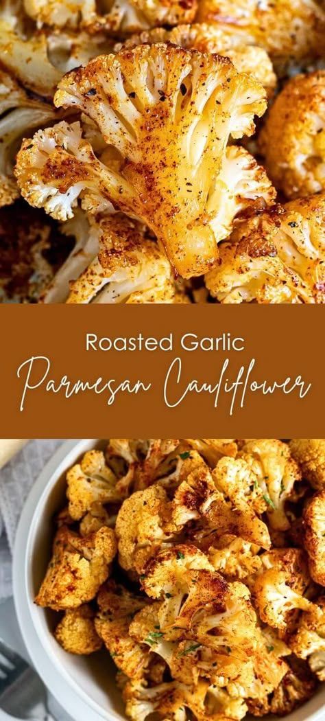 Easy One-Pan Roasted Garlic Parmesan Cauliflower Low Cholesterol Cauliflower Recipes, Healthy Recipes With Cauliflower, Roasted Garlic Parmesan Cauliflower, Cooked Cauliflower Recipes, Parmesan Cauliflower Roasted, Sauteed Cauliflower Recipes, What To Do With Cauliflower, Roasted Parmesan Cauliflower, Recipes For Cauliflower