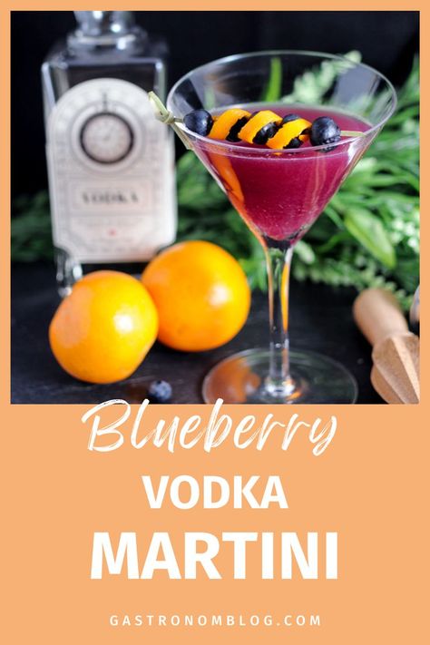 This Blueberry Vodka Martini is full of flavor from fresh blueberries, triple sec, pomegranate juice and a splash of lime. This vodka recipe is sweetened with honey and we will show you how to make a great Garnet Martini! Drinks For Thanksgiving, Blueberry Martini, Pomegranate Cocktail, Fun Cocktail Recipes, Cocktails With Vodka, Martini Recipes Vodka, Pomegranate Cocktails, Cocktails For A Crowd, Blueberry Vodka