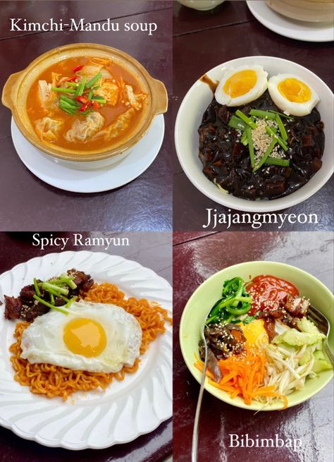 Jjajangmyeon Recipe, Jjajangmyeon Korean, Kimchi Noodles, Aesthetic Cafes, Tastiest Food, Soup Rice, Easy Asian Recipes, Spicy Noodles, Easy Asian