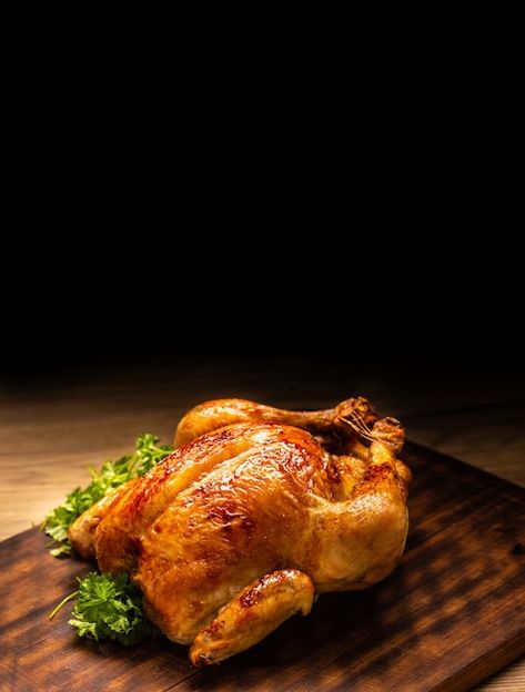 | Premium Photo #Freepik #photo #pollo-al-horno #pollo-asado #pollo-parrilla #alas-pollo Heritage Chicken Breeds, Heritage Chickens, Menu Burger, Fire Chicken, Bread Sauce, Chicken Tonight, Irish Stew, Ayam Bakar, Whole Roasted Chicken