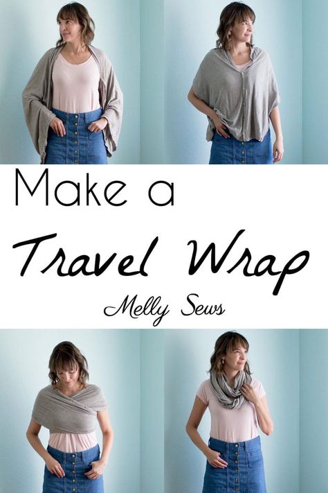 How to Sew a Travel Wrap Beginner Sewing Projects, Travel Dresses, Melly Sews, Travel Wrap, Sew Ins, Beginner Sewing, Beginner Sewing Projects Easy, Sew Easy, Leftover Fabric