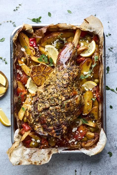 Easter Roast, Greek Lamb Recipes, Leftover Roast Lamb, Leg Of Lamb Recipe, Roast Leg Of Lamb, Lamb Tagine, Lamb Leg Recipes, Greek Lamb, Roasted Lamb