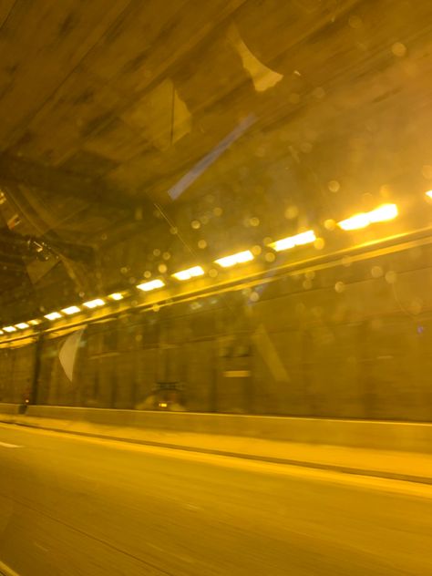 Car Tunnel Aesthetic, Yellow Night Aesthetic, Yellow City Aesthetic, Color Asethic, Yellow Car Aesthetic, Yellow Lighting Aesthetic, Midnight Car Rides, Althea Core, Cool Yellow Wallpapers