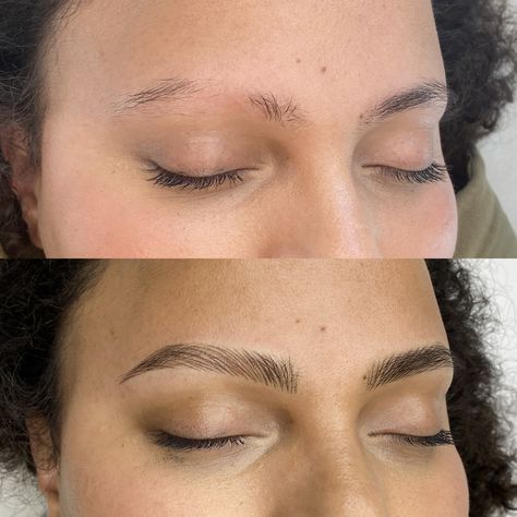 Nano Machine Brows Before and After #nanobrows #microbladedbrows Nanobrows Before And After, Tattoo Eyebrows Before And After, Microblading Before And After, Nano Brows Before And After, Microblading Eyebrows Before And After, Brow Inspiration, Nano Brows, Nano Machine, Eyebrows Tattoo