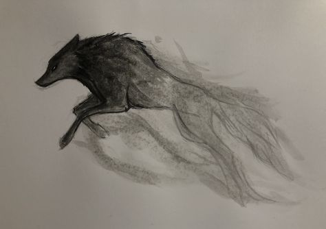 Ghost Wolf Tattoo, Ghost Wolf Art, Open Mouth Drawing, Air Elemental, Aro Volturi, Scary Wolf, Running Tattoo, Tattoo 2024, Wolf Running