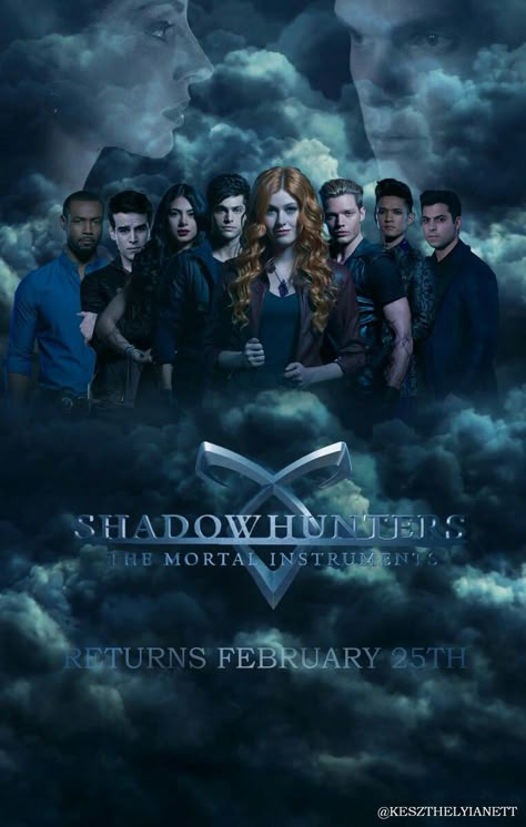 Shadowhunters Poster, Shadow Hunters Tv Show, Shadowhunters Wallpaper, Girls Night Movies, Romance Movies Best, Calming Songs, Clary Fairchild, Shadowhunters Series, Wattpad Background